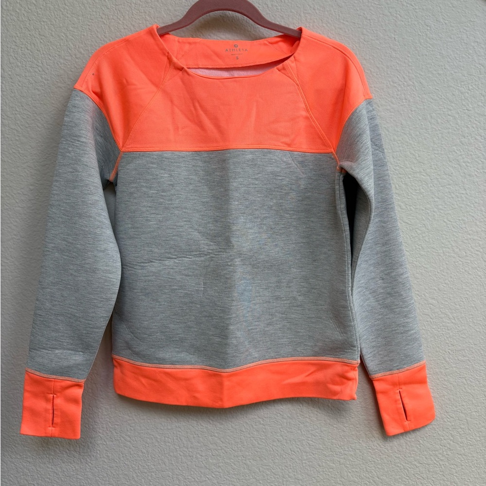 Athleta Gray and Orange Sweatshirt